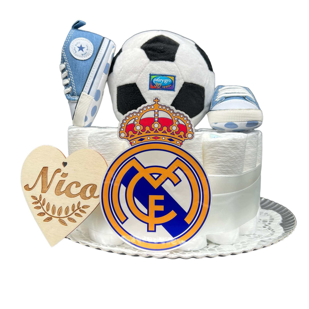 Tarta de pañales Fútbol Real Madrid