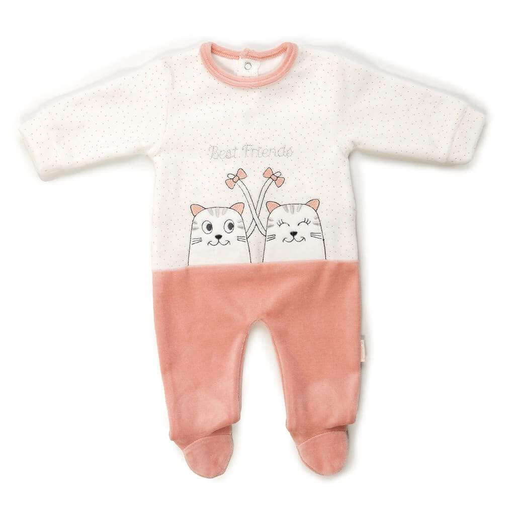 Pijama bebé color salmón