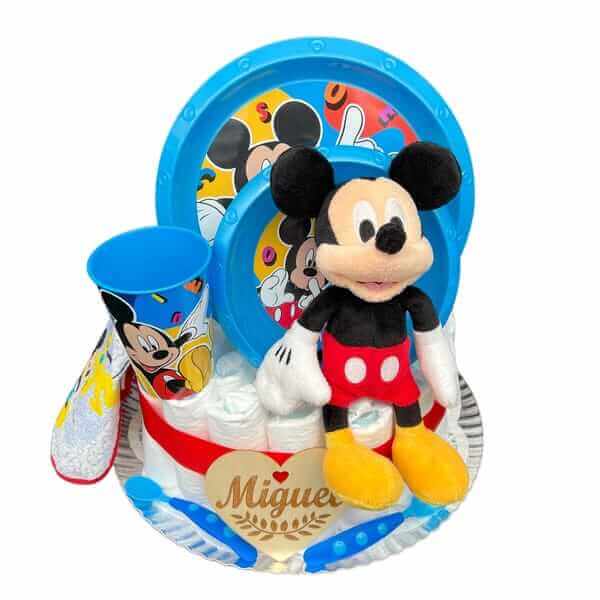 Tarta de pañales Mickey mouse glotón