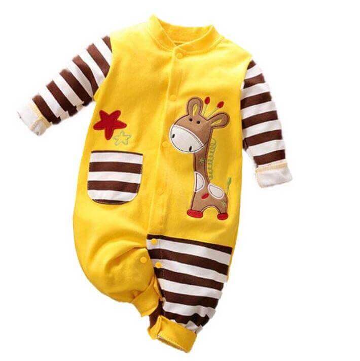 Pijama para bebé amarillo jirafita