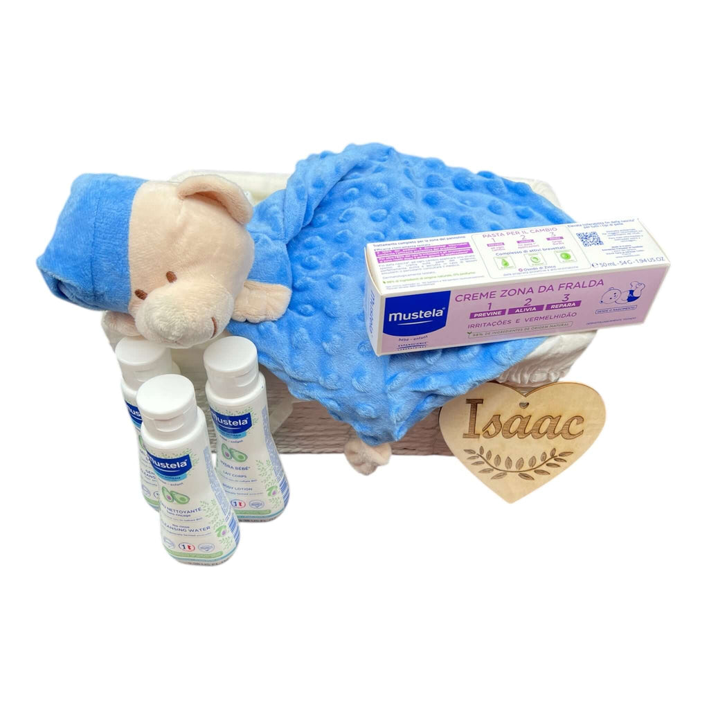 Canastilla Mustela para regalar en nacimientos. La mejor opción!!